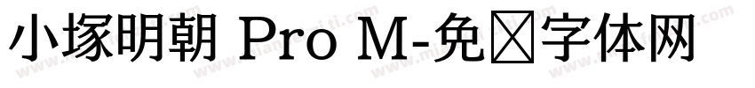 小塚明朝 Pro M字体转换